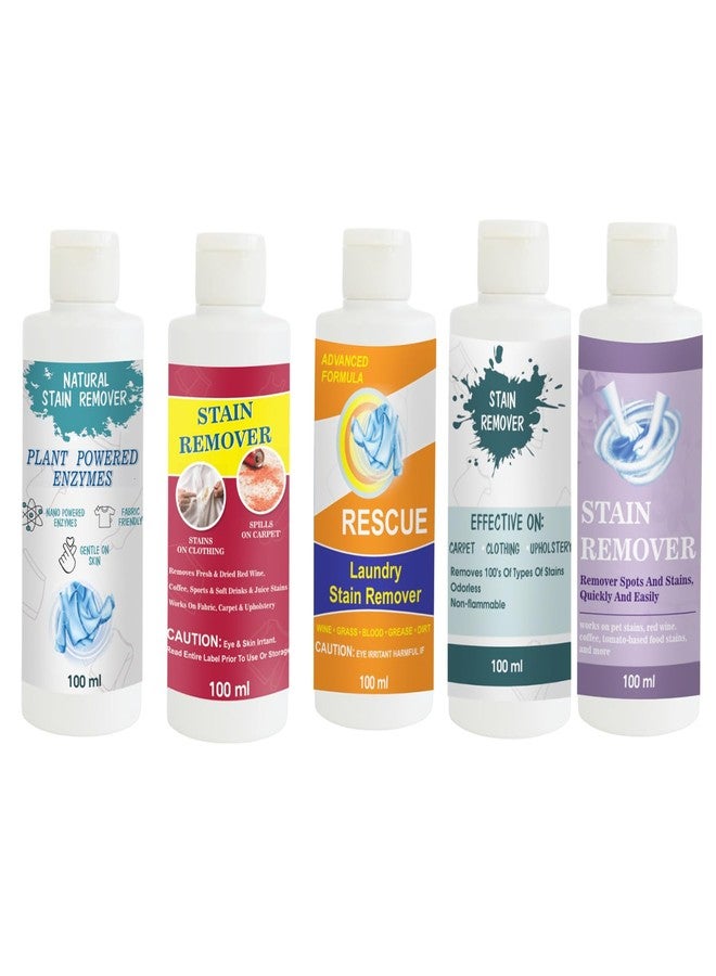 TOOVUS Stain Remover Combo Pack of Shirt, Red, Orange, Sky and Purple Stain Remover | Multi-Surface Cleaning Solution for Clothes, Fabrics, Upholstery (100 g Each) - Image 1